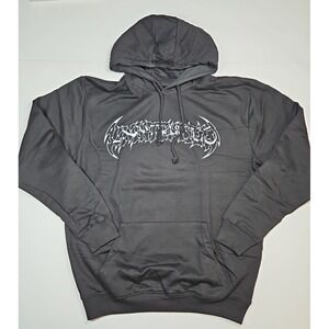 Unintended ‎ Mens Black Graphic Logo Pullover Streetwear Hoodie Size XL NWOT